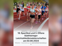 Vorschau 18. Sportfest und 3. Offene Südthüringer Meisterschaften am 02.06.2024